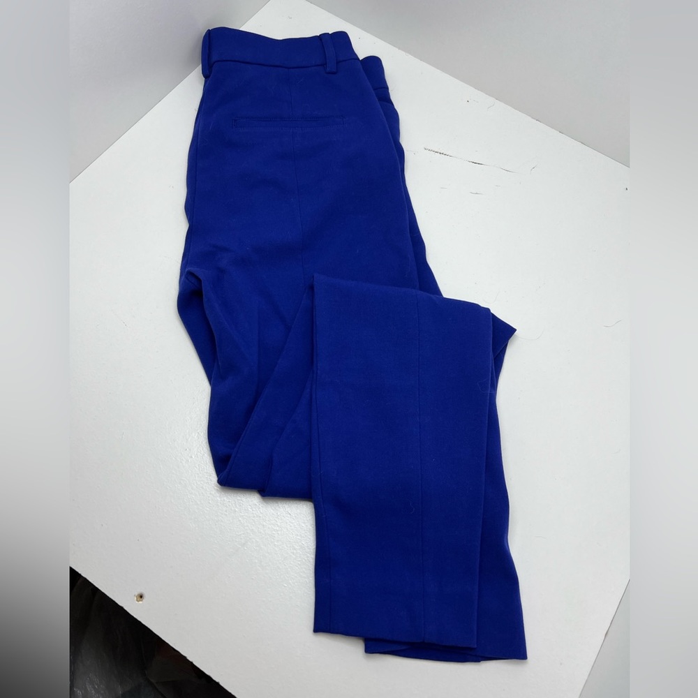 Express Stretch Skinny High Rise Blue Work Dress Pant